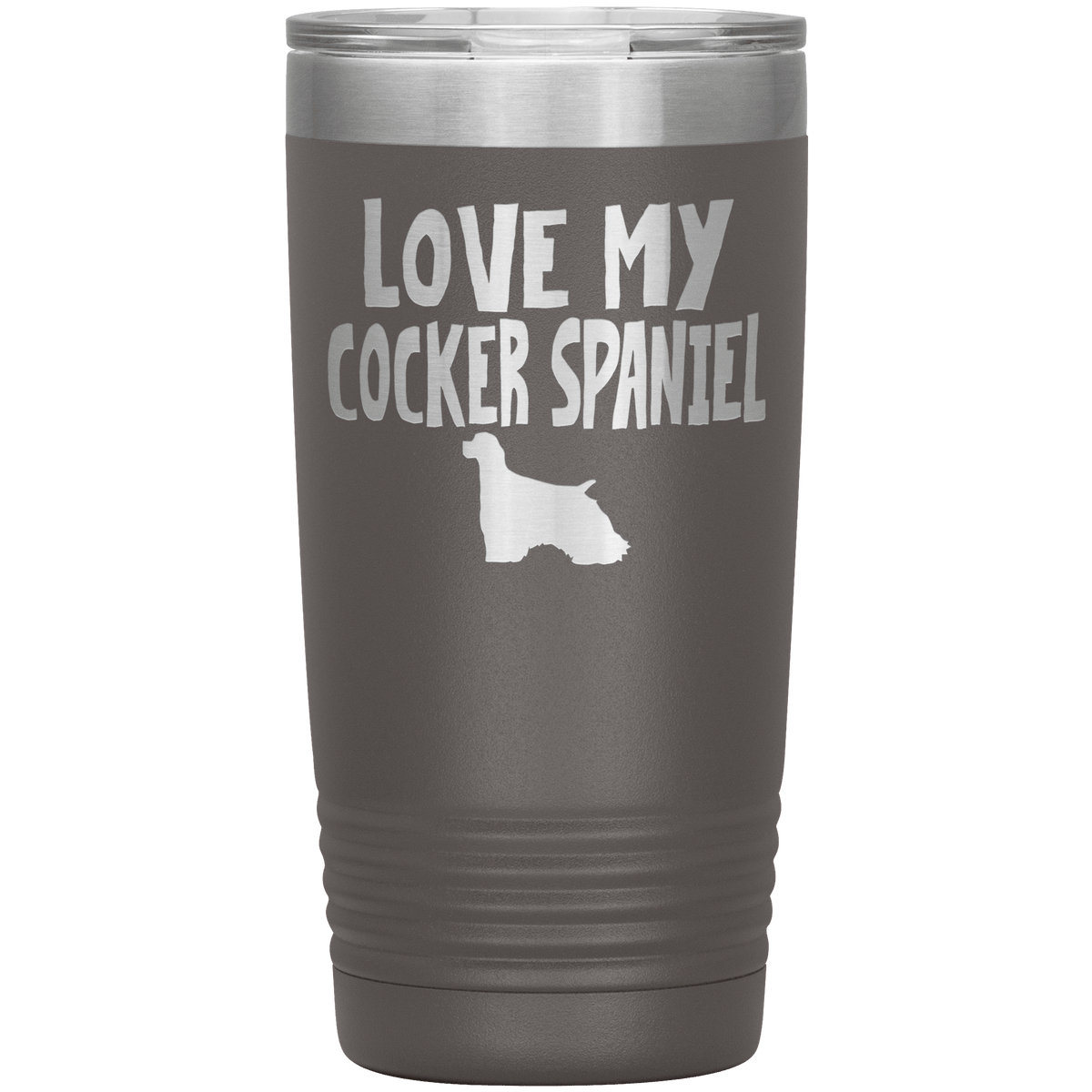 Love My Cocker Spaniel 20 Oz Vacuum Tumbler Tumblers Pewter