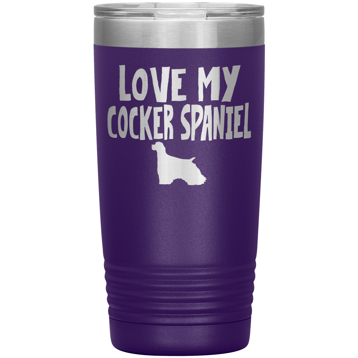 Love My Cocker Spaniel 20 Oz Vacuum Tumbler Tumblers Purple