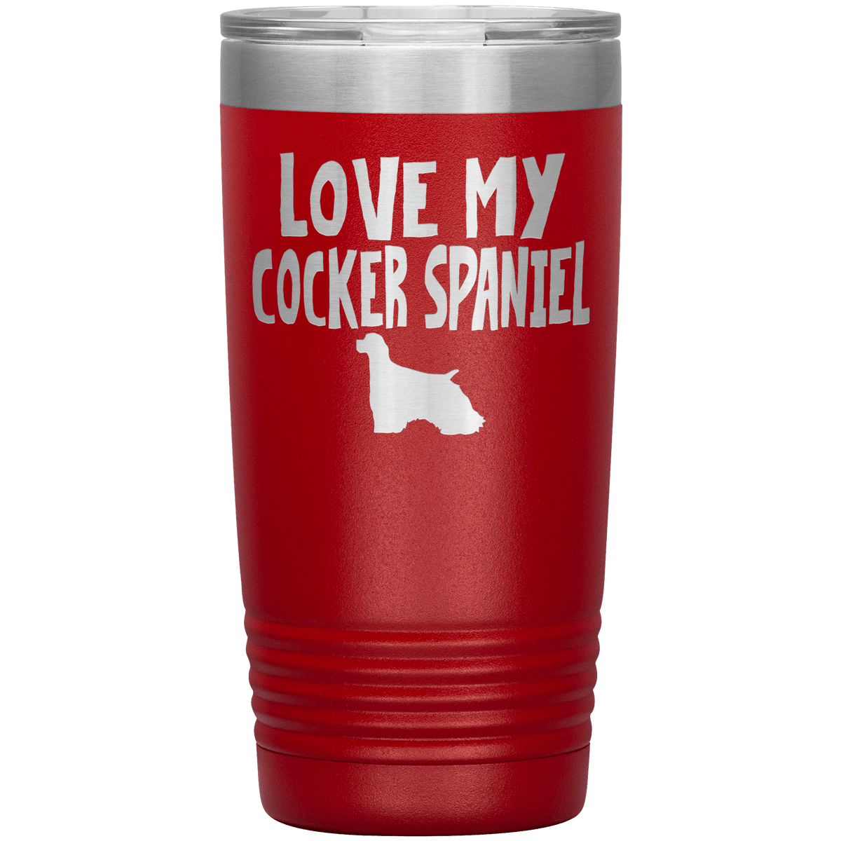 Love My Cocker Spaniel 20 Oz Vacuum Tumbler Tumblers Red