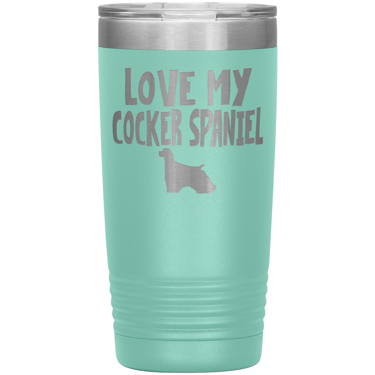 Love My Cocker Spaniel 20 Oz Vacuum Tumbler Tumblers Teal