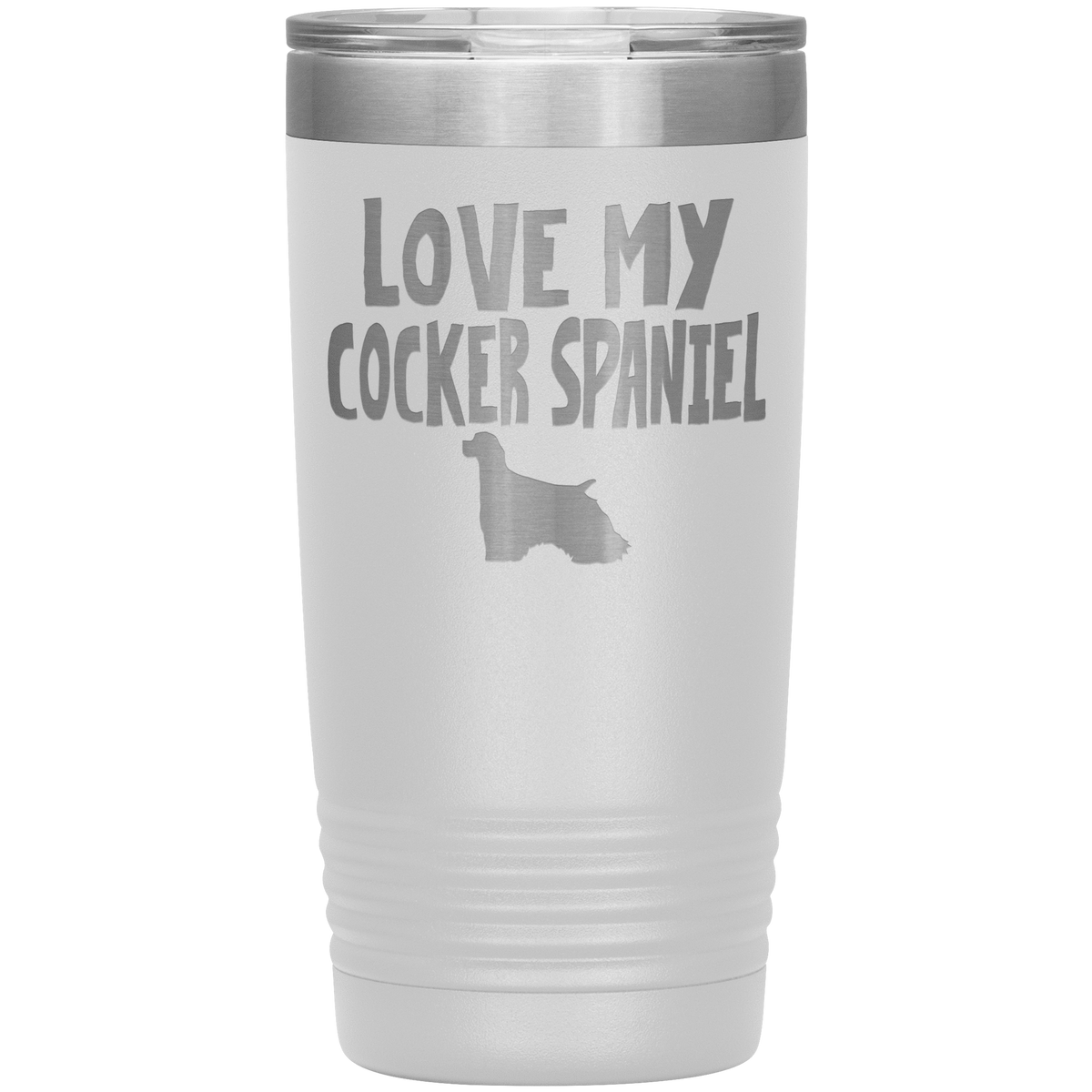 Love My Cocker Spaniel 20 Oz Vacuum Tumbler Tumblers White