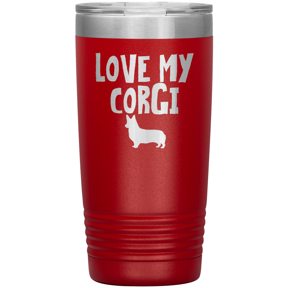 Love My Corgi 20 Oz Vacuum Tumbler Tumblers Red