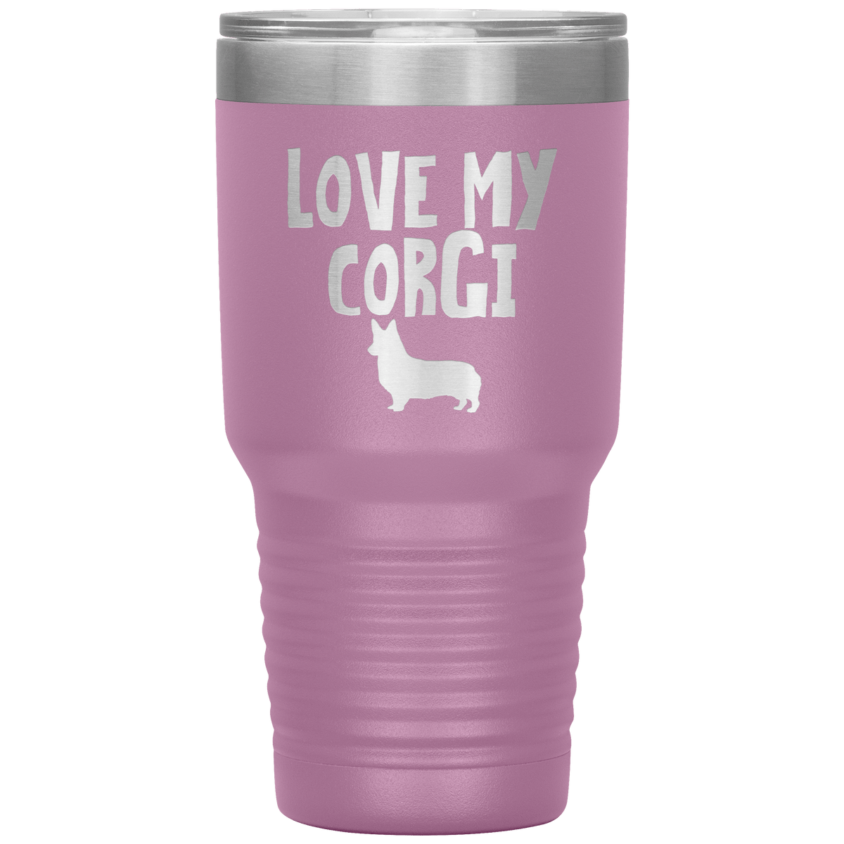 Love My Corgi 30 Oz Vacuum Tumbler Tumblers Light Purple