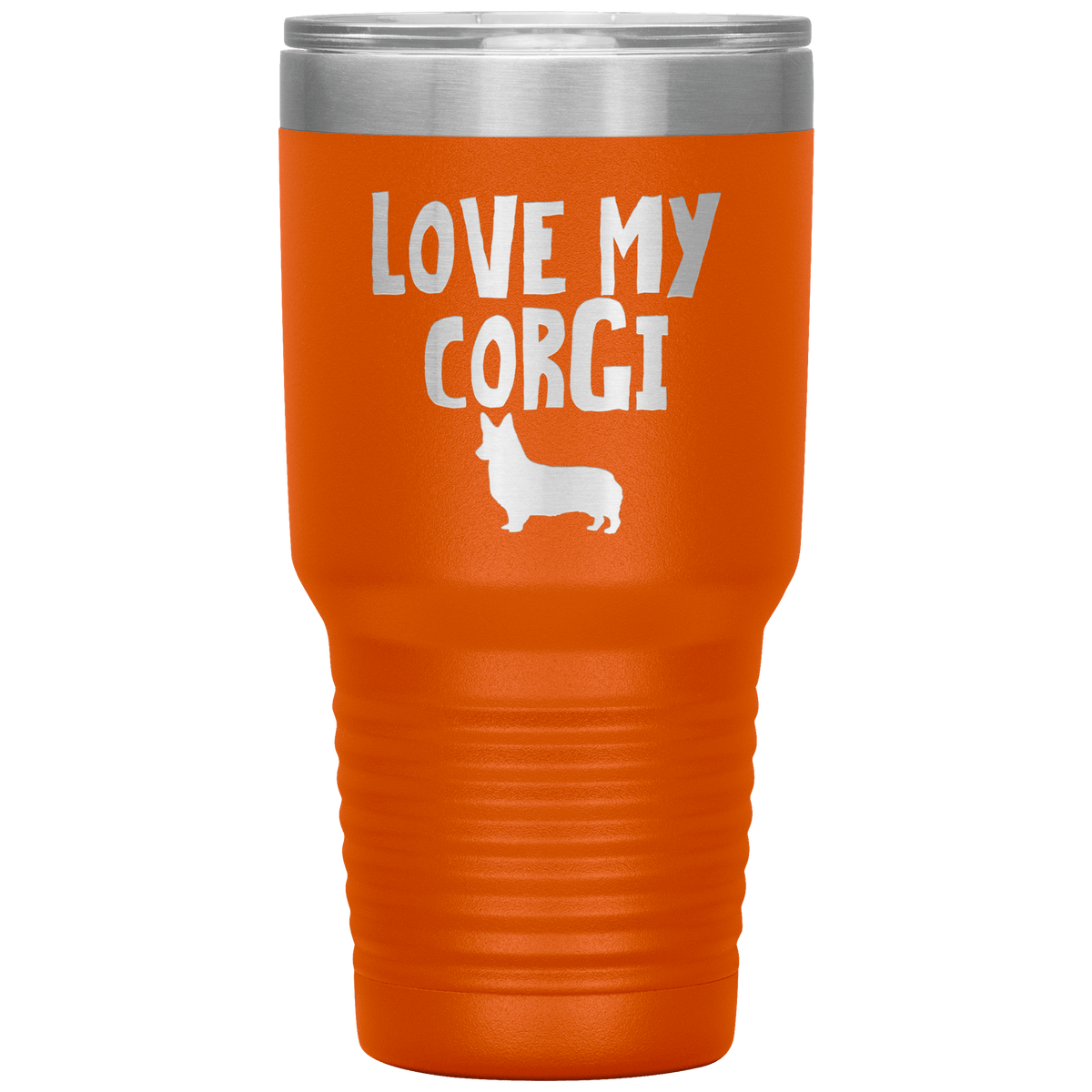 Love My Corgi 30 Oz Vacuum Tumbler Tumblers Orange