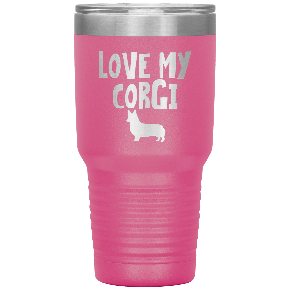 Love My Corgi 30 Oz Vacuum Tumbler Tumblers Pink