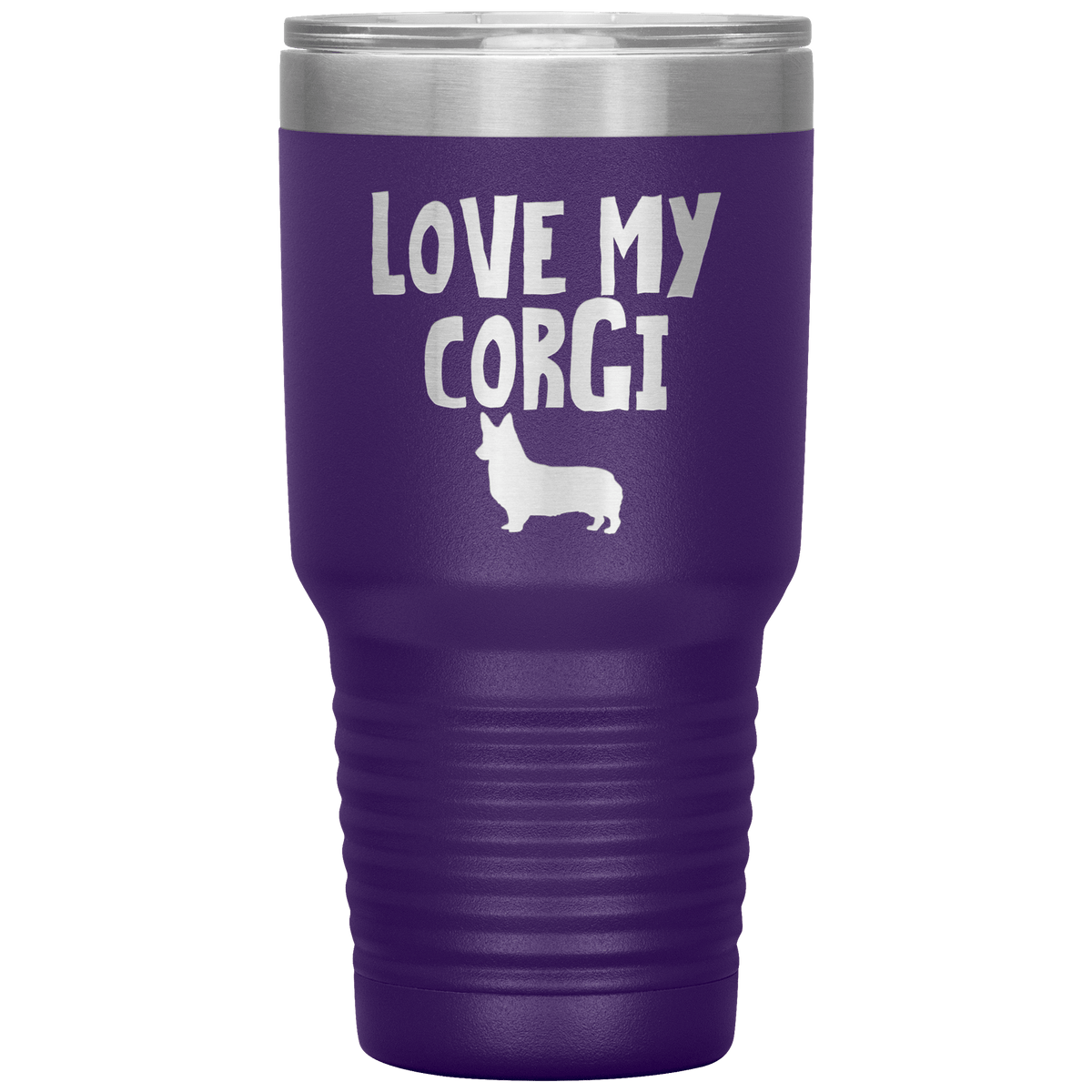 Love My Corgi 30 Oz Vacuum Tumbler Tumblers Purple