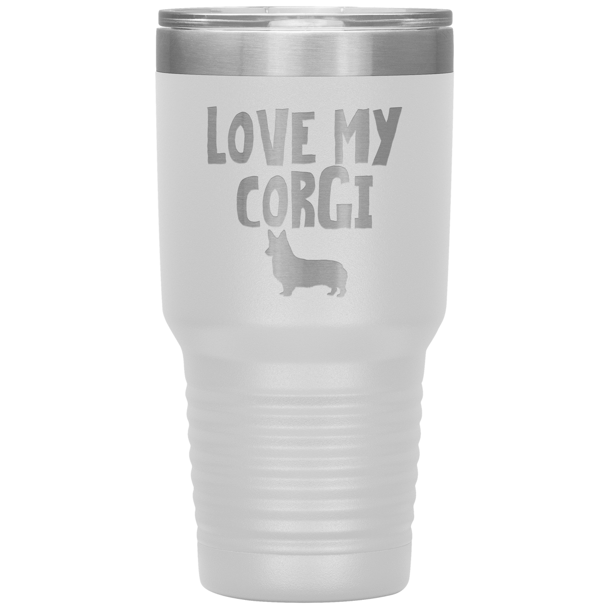 Love My Corgi 30 Oz Vacuum Tumbler Tumblers White