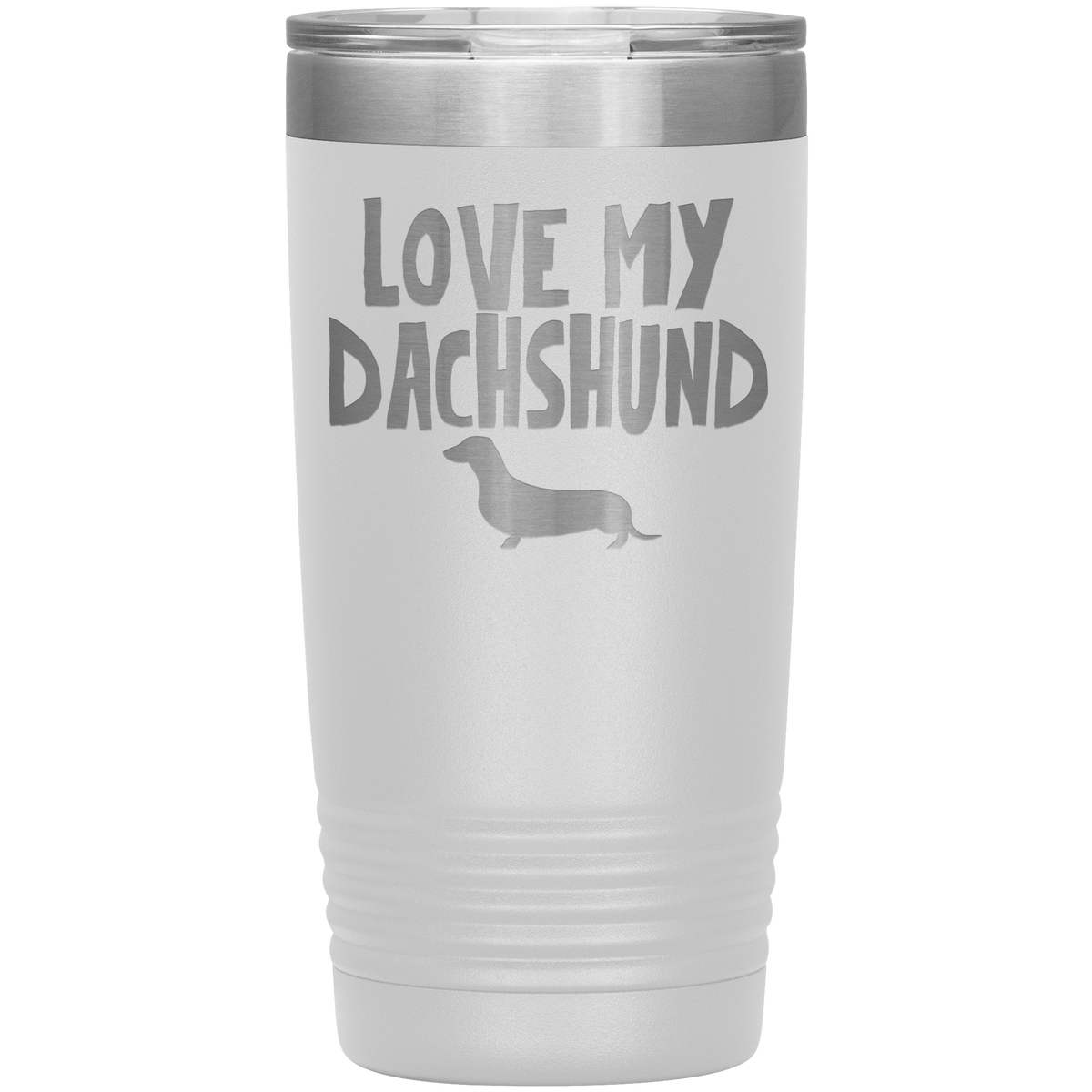 Love My Dachshund 20 Oz Vacuum Tumbler Tumblers White