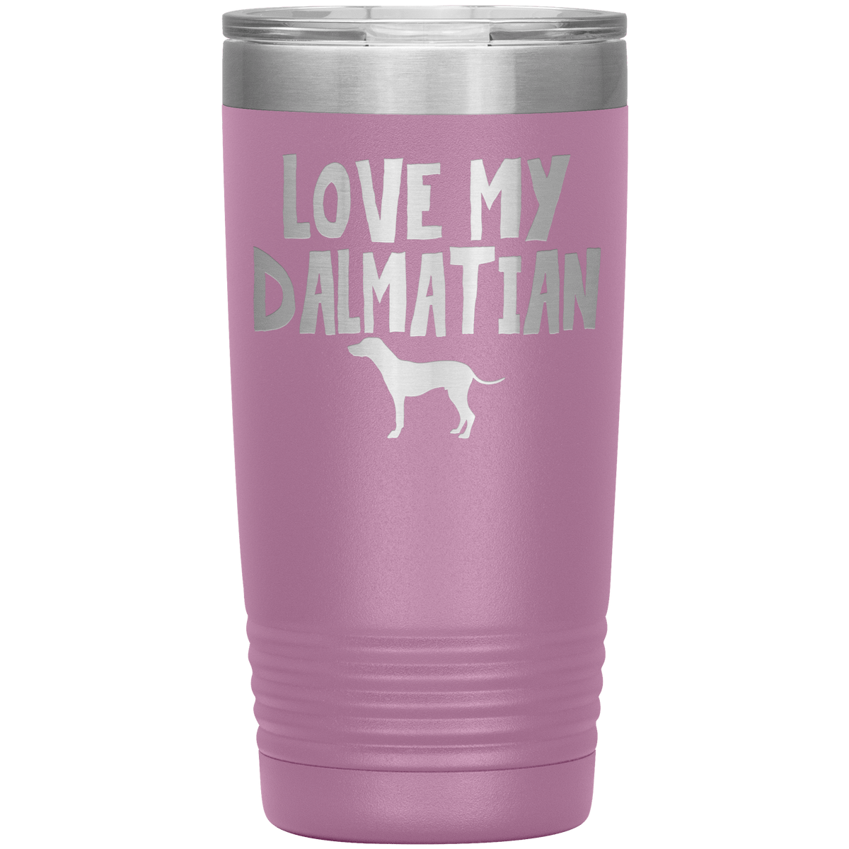 Love My Dalmatian 20 Oz Vacuum Tumbler Tumblers Light Purple
