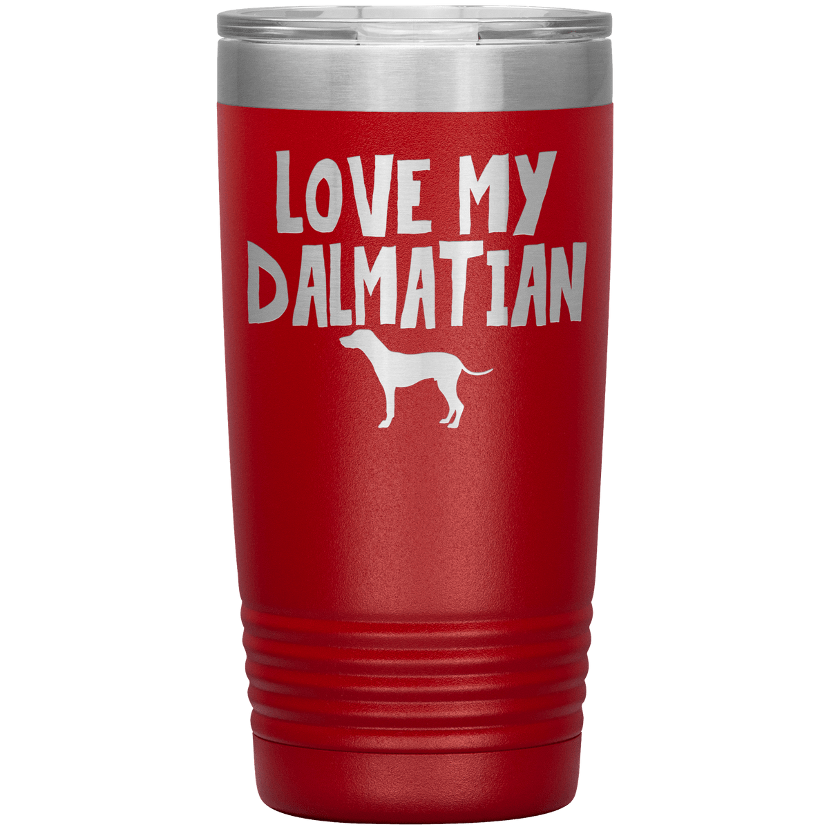 Love My Dalmatian 20 Oz Vacuum Tumbler Tumblers Red