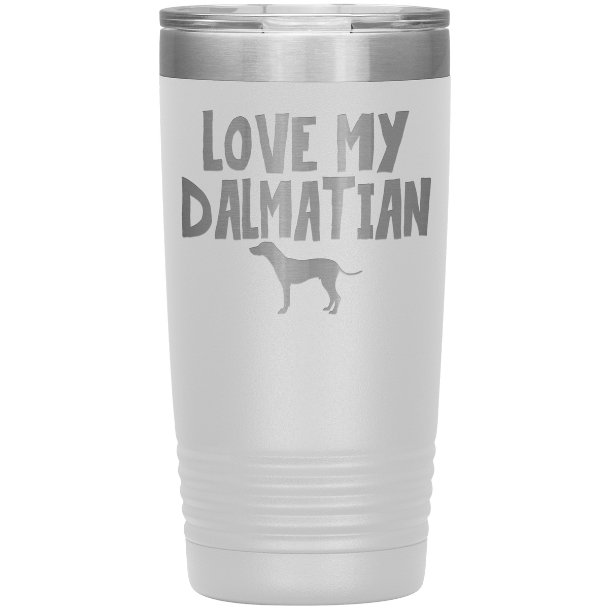 Love My Dalmatian 20 Oz Vacuum Tumbler Tumblers White