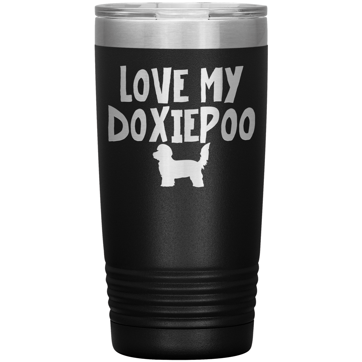 Love My Doxiepoo 20 Oz Vacuum Tumbler Tumblers Black