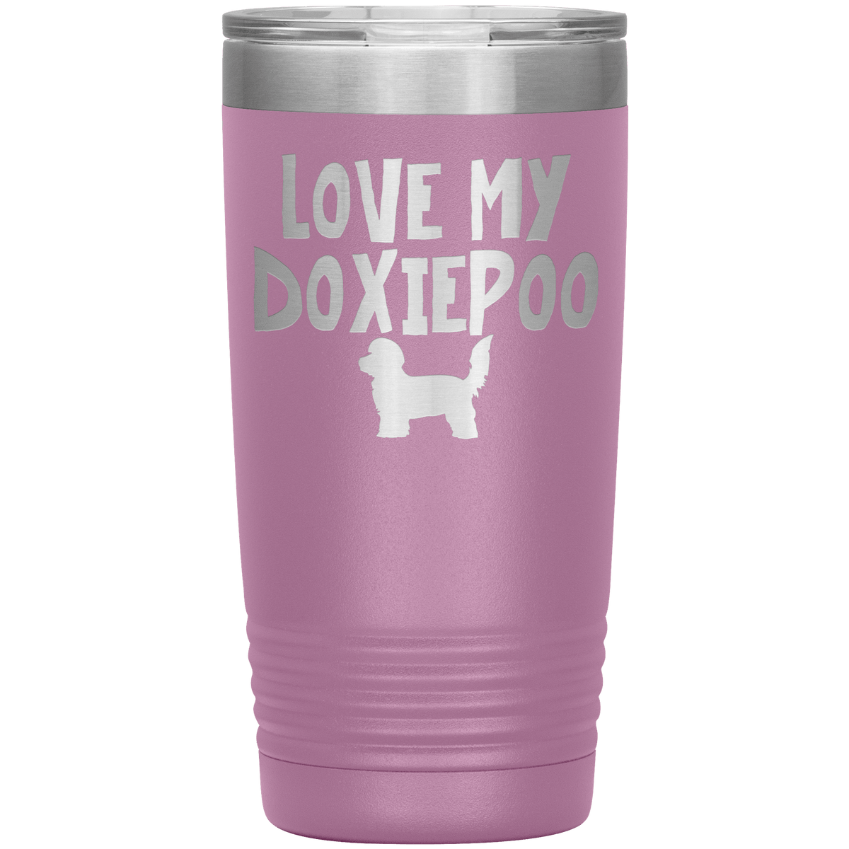Love My Doxiepoo 20 Oz Vacuum Tumbler Tumblers Light Purple
