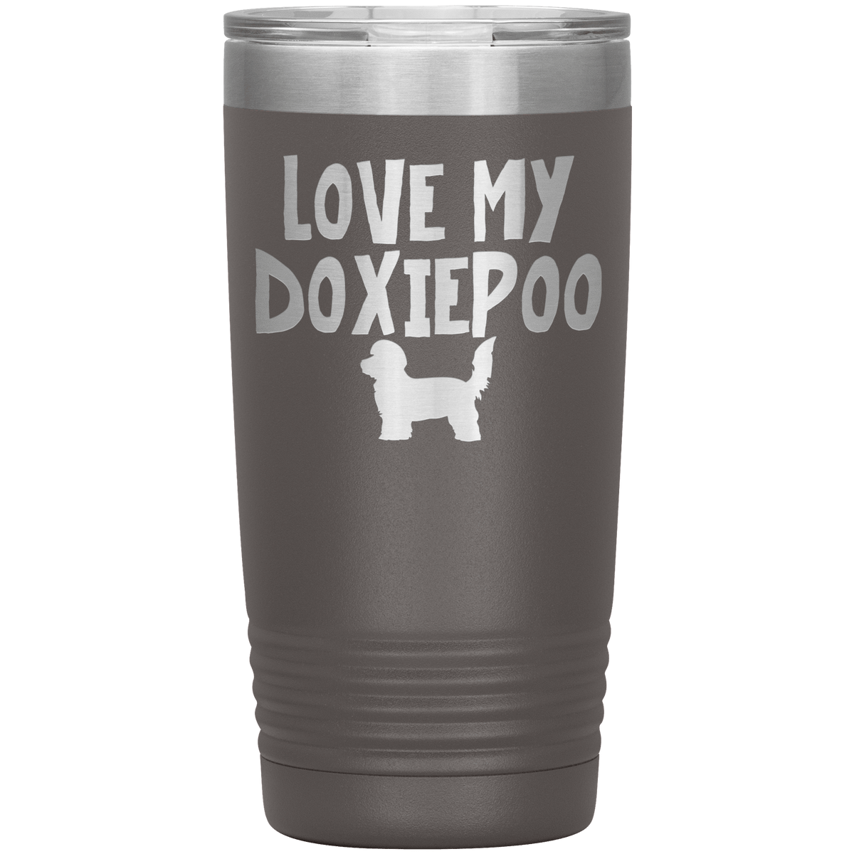 Love My Doxiepoo 20 Oz Vacuum Tumbler Tumblers Pewter