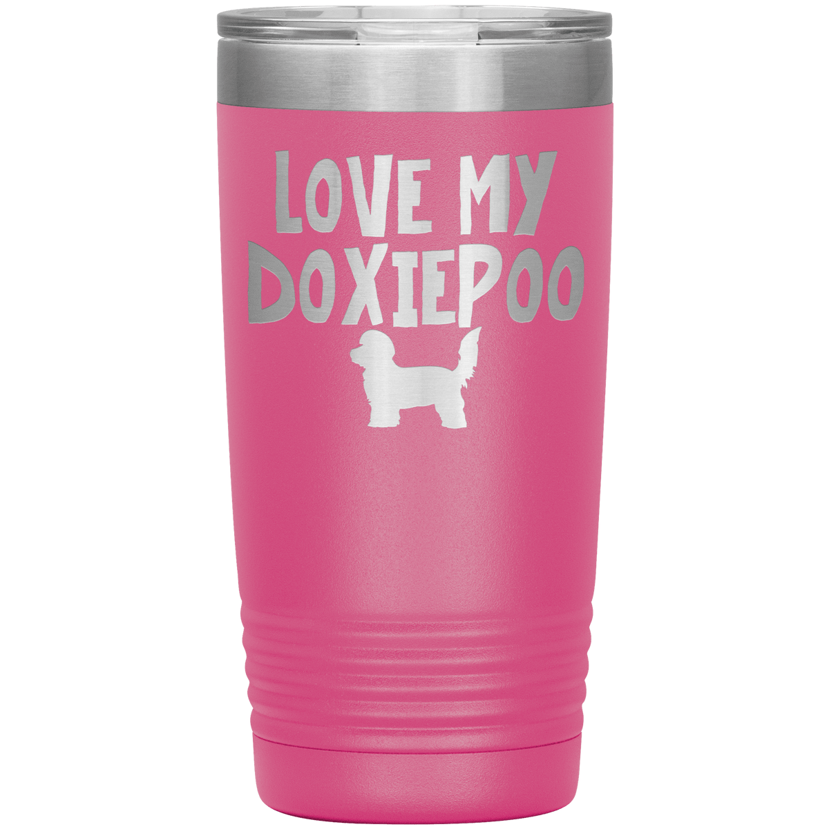 Love My Doxiepoo 20 Oz Vacuum Tumbler Tumblers Pink