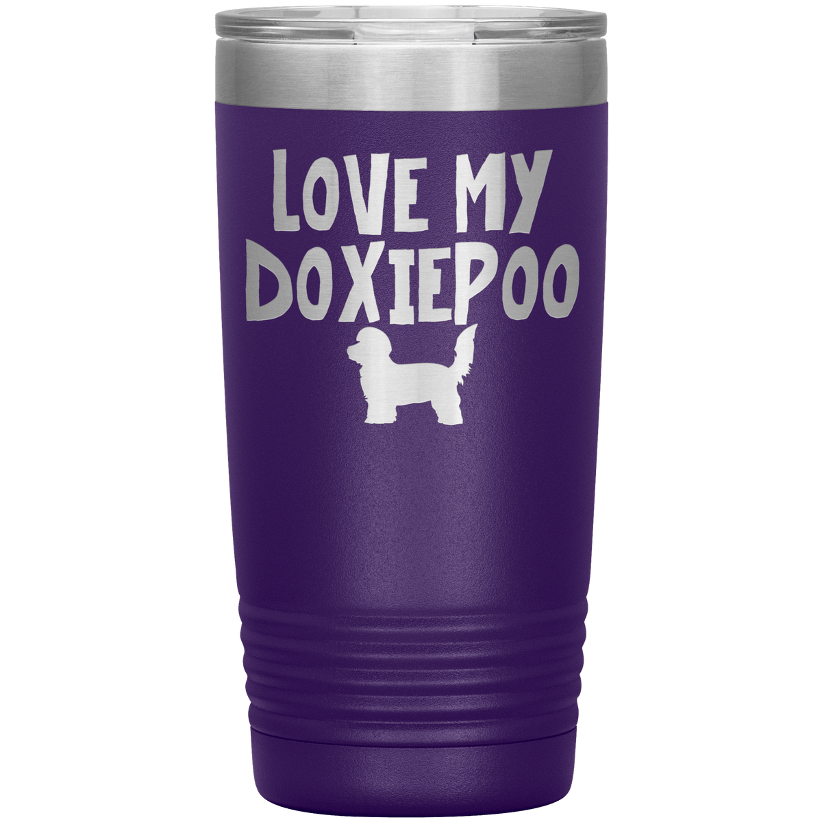 Love My Doxiepoo 20 Oz Vacuum Tumbler Tumblers Purple