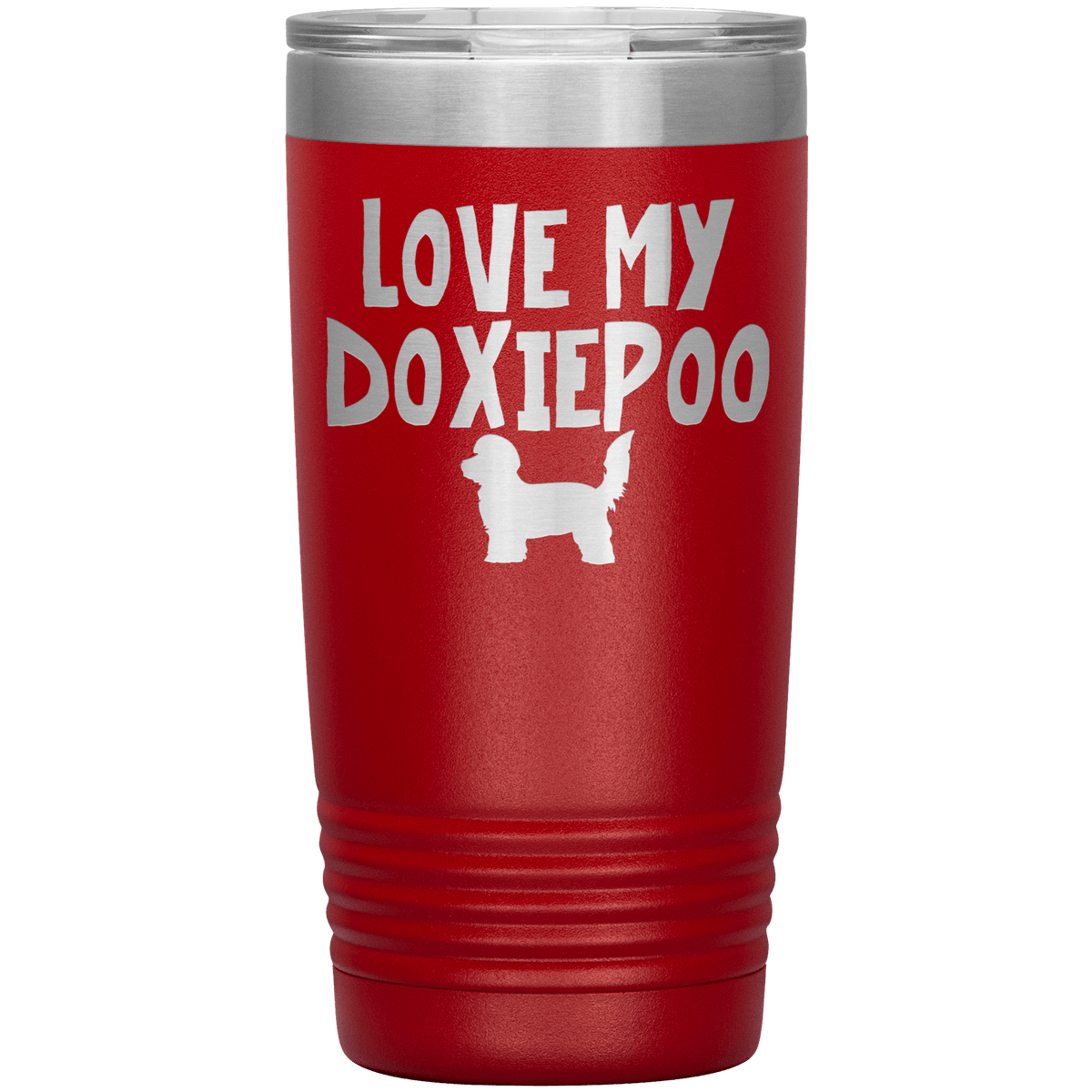 Love My Doxiepoo 20 Oz Vacuum Tumbler Tumblers Red