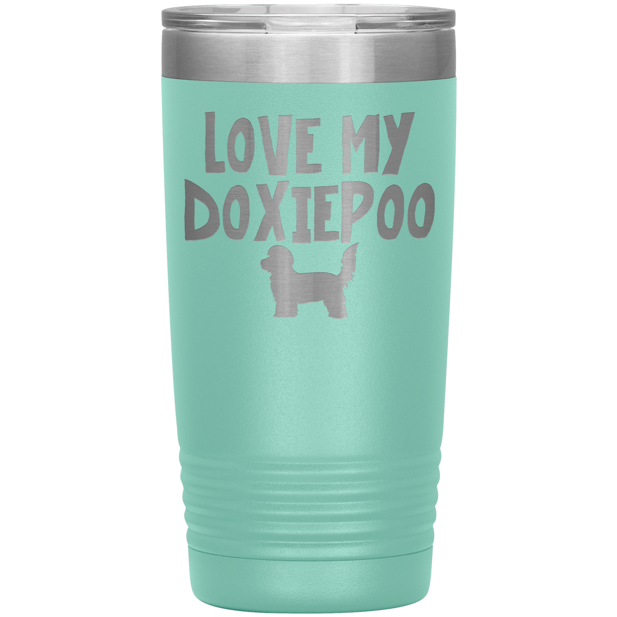 Love My Doxiepoo 20 Oz Vacuum Tumbler Tumblers Teal