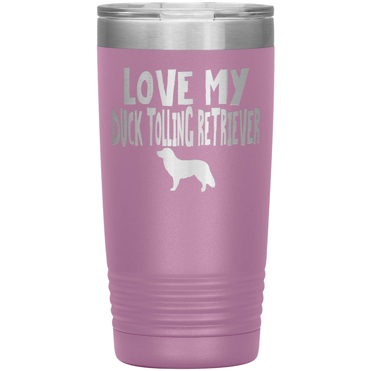 Love My Duck Tolling Retriever 20 Oz Vacuum Tumbler Tumblers Light Purple