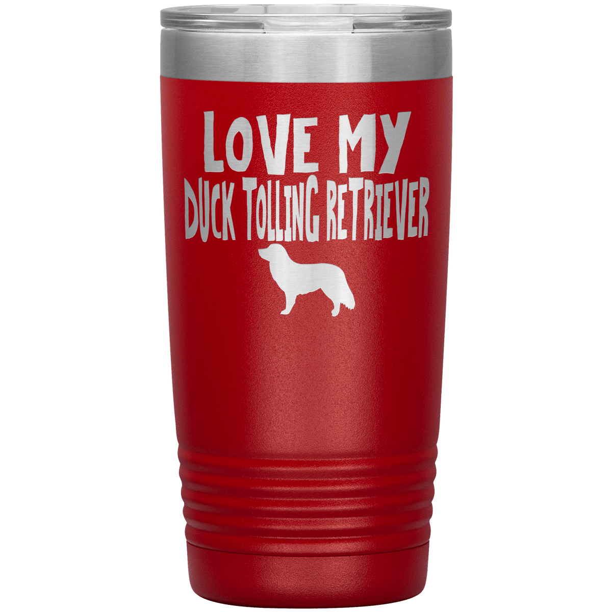 Love My Duck Tolling Retriever 20 Oz Vacuum Tumbler Tumblers Red