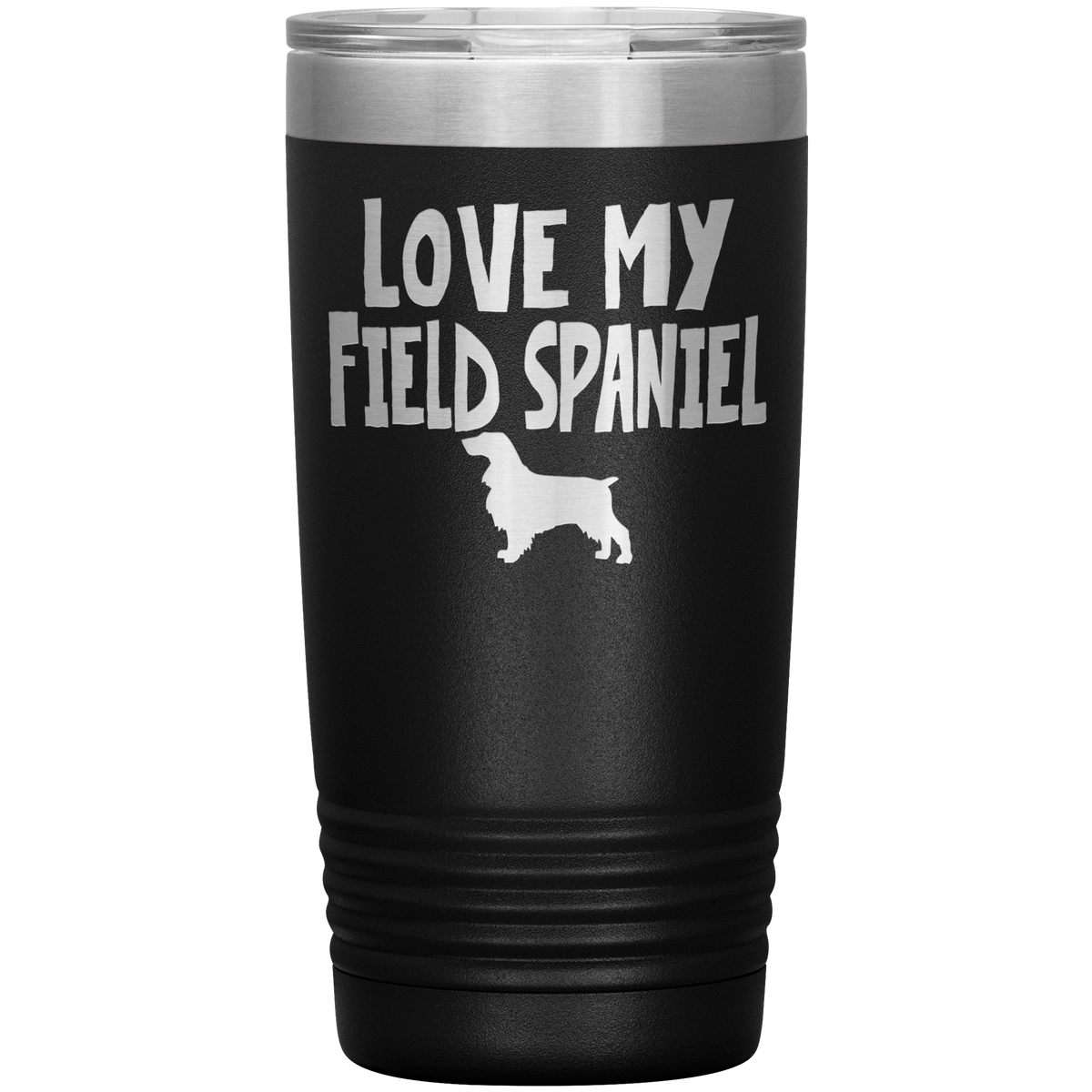 Love My Field Spaniel 20 Oz Vacuum Tumbler Tumblers Black