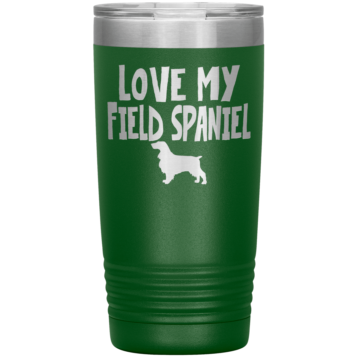 Love My Field Spaniel 20 Oz Vacuum Tumbler Tumblers Green