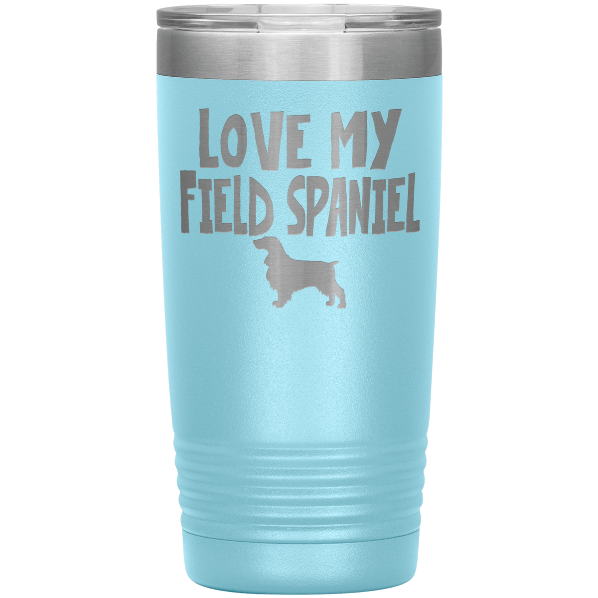 Love My Field Spaniel 20 Oz Vacuum Tumbler Tumblers Light Blue
