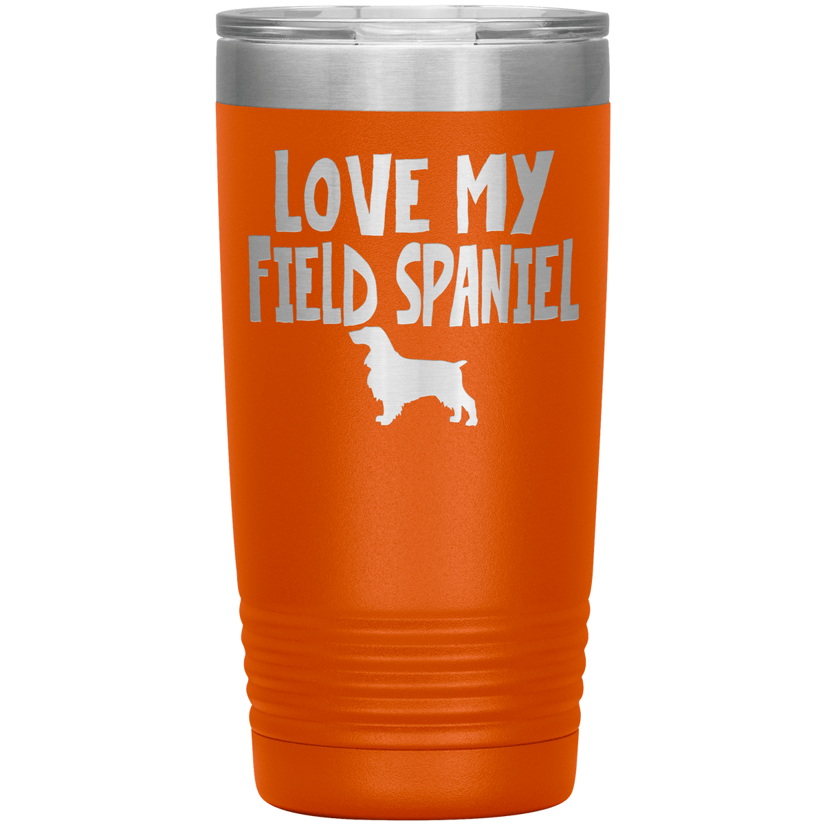 Love My Field Spaniel 20 Oz Vacuum Tumbler Tumblers Orange