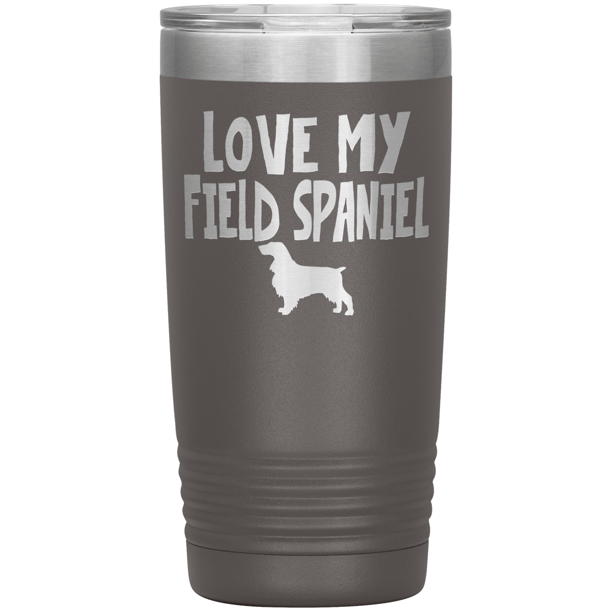 Love My Field Spaniel 20 Oz Vacuum Tumbler Tumblers Pewter