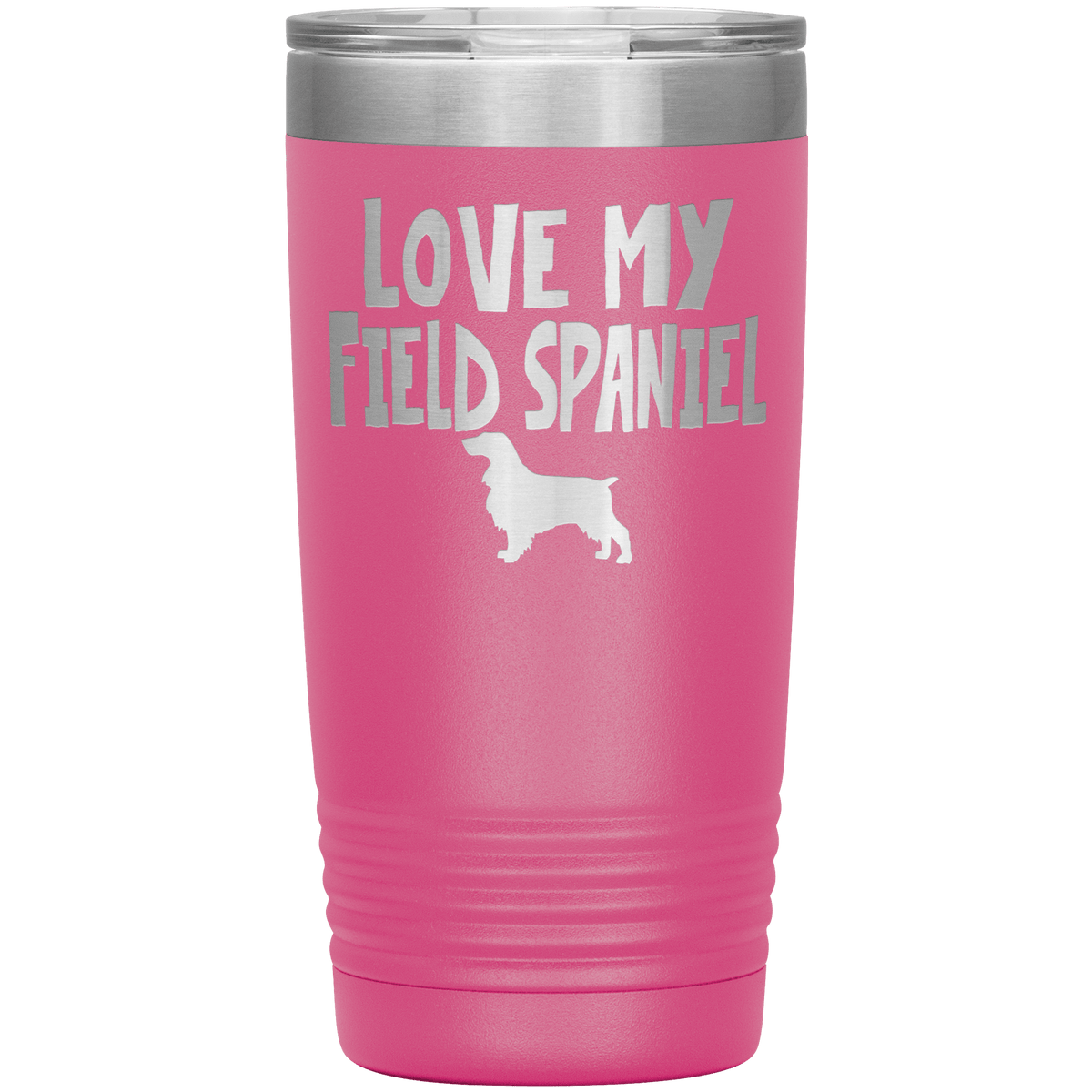 Love My Field Spaniel 20 Oz Vacuum Tumbler Tumblers Pink