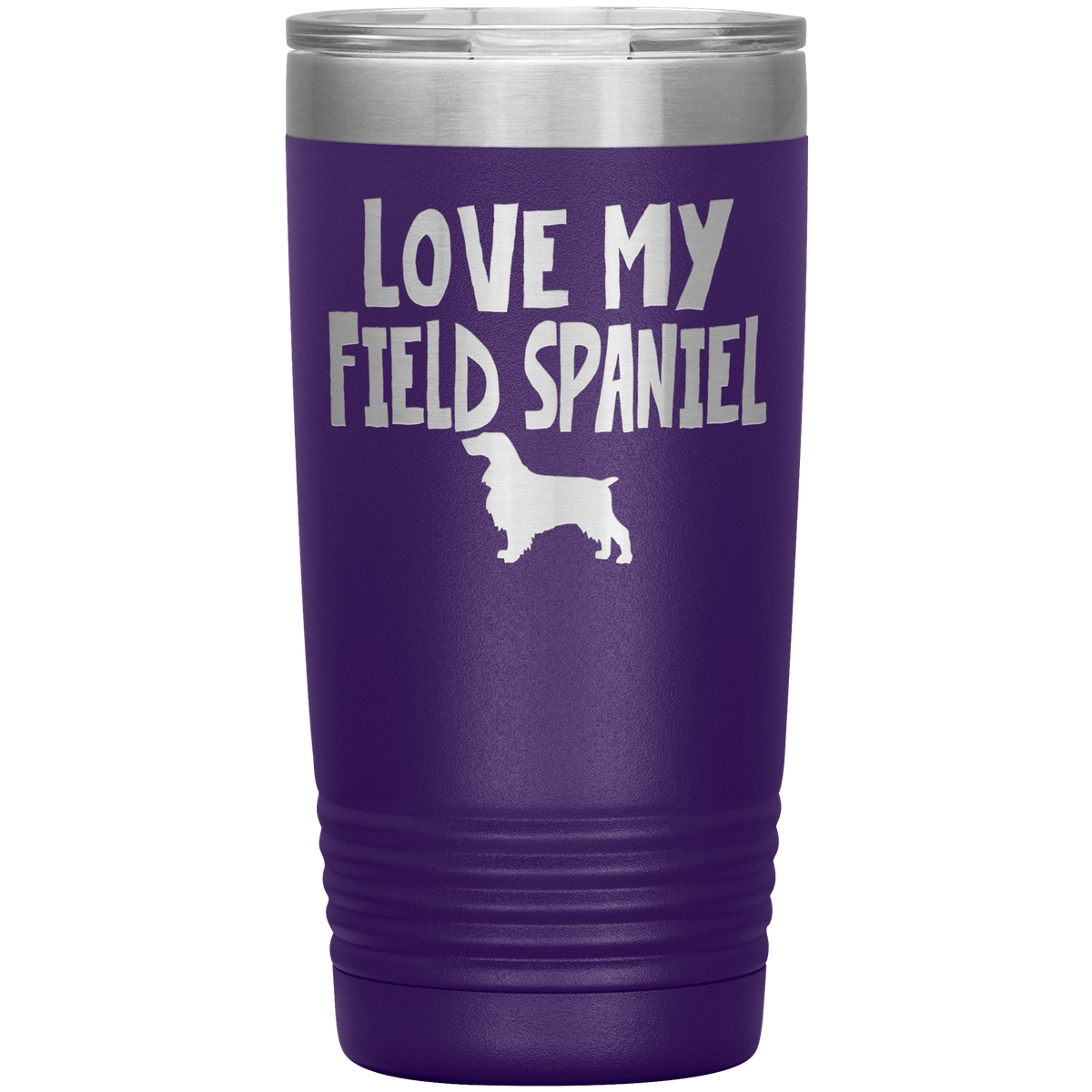 Love My Field Spaniel 20 Oz Vacuum Tumbler Tumblers Purple
