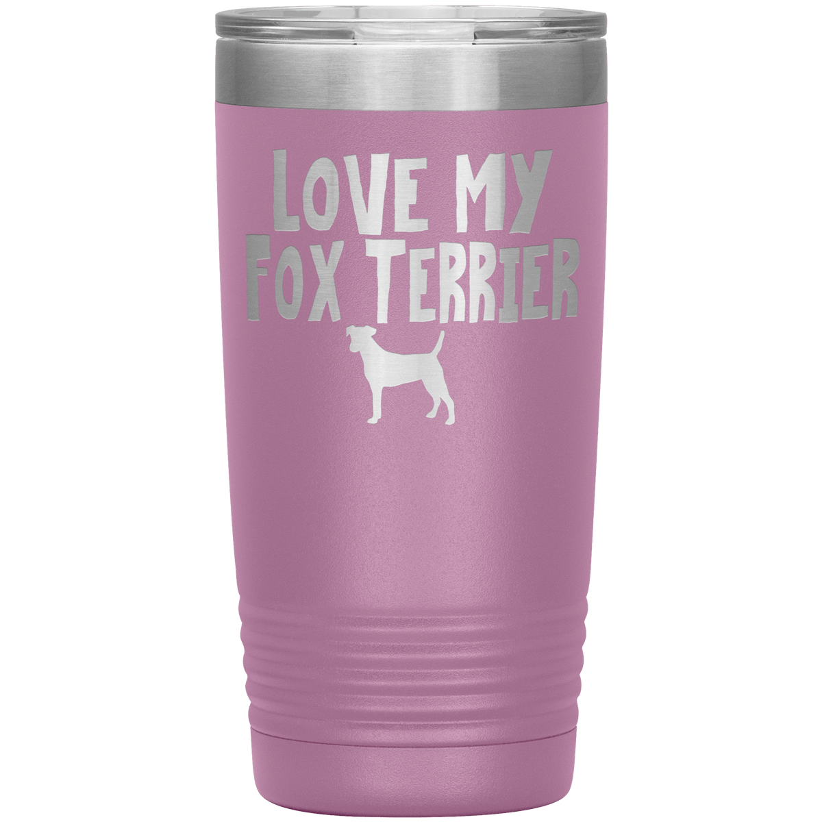 Love My Fox Terrier 20 Oz Vacuum Tumbler Tumblers Light Purple
