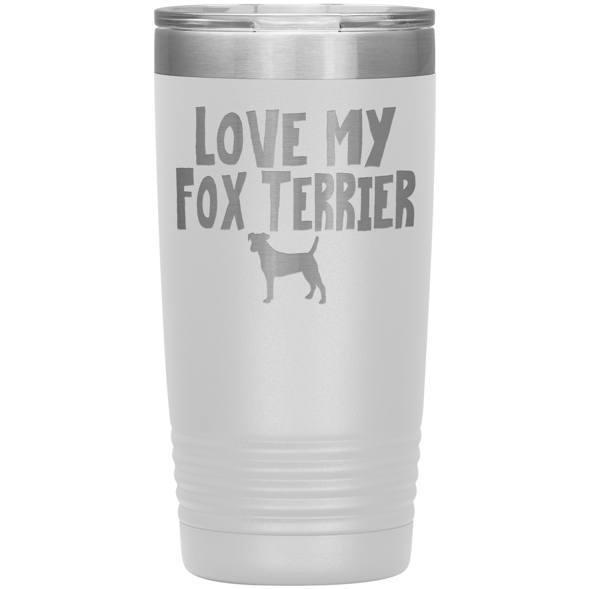 Love My Fox Terrier 20 Oz Vacuum Tumbler Tumblers White