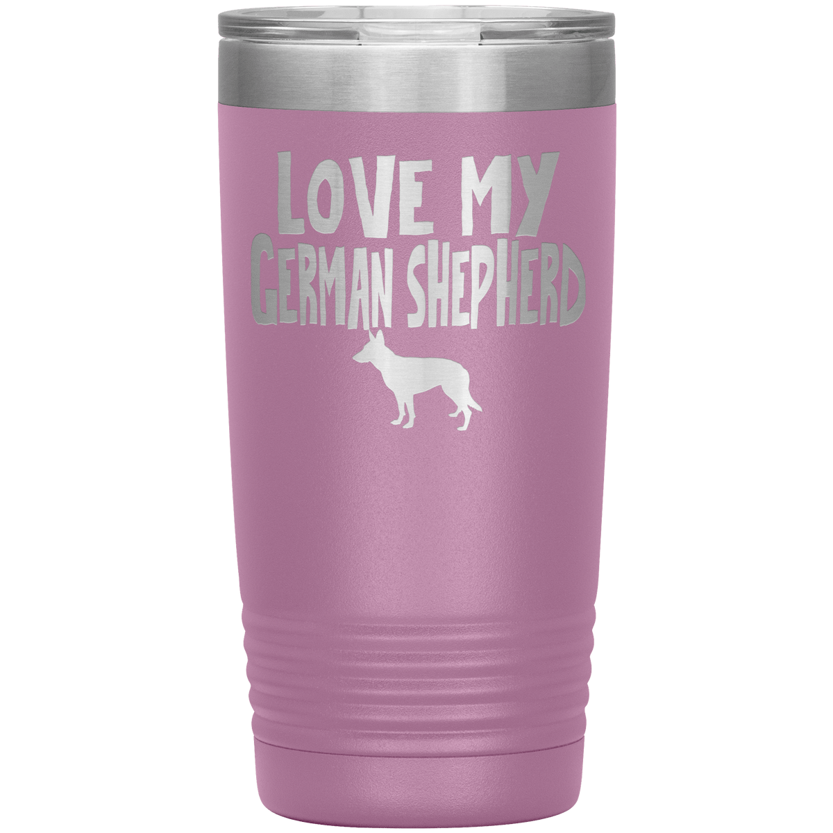 Love My German Shepherd 20 Oz Vacuum Tumbler Tumblers Light Purple