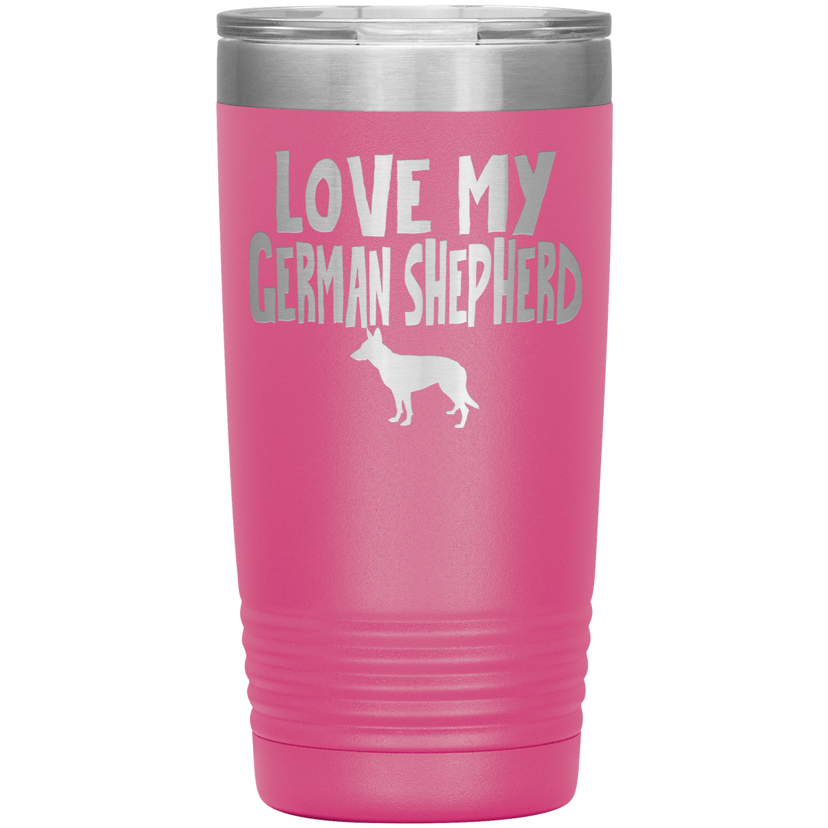 Love My German Shepherd 20 Oz Vacuum Tumbler Tumblers Pink