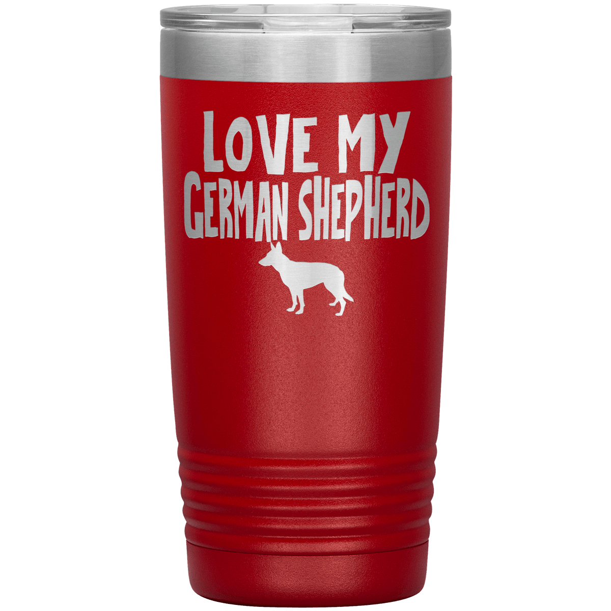 Love My German Shepherd 20 Oz Vacuum Tumbler Tumblers Red