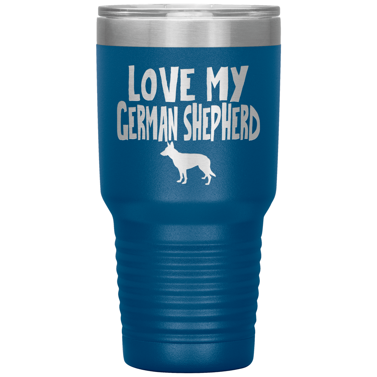 Love My German Shepherd 30 Oz Vacuum Tumbler Tumblers Blue