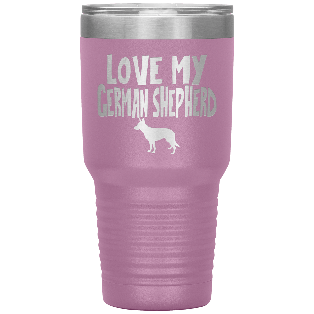 Love My German Shepherd 30 Oz Vacuum Tumbler Tumblers Light Purple