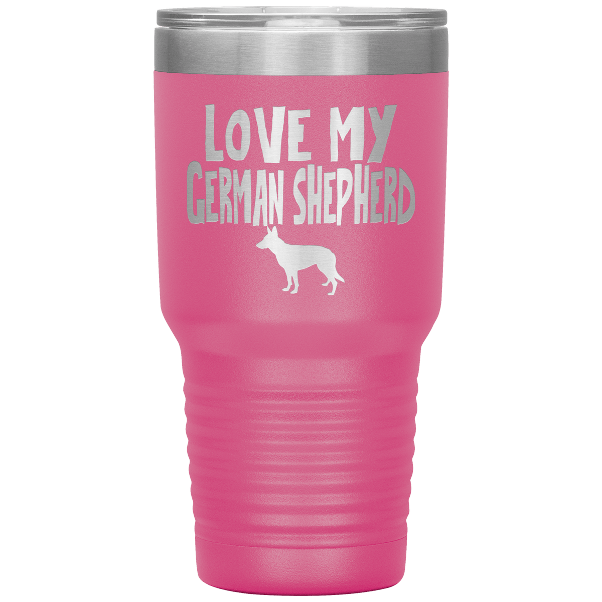 Love My German Shepherd 30 Oz Vacuum Tumbler Tumblers Pink