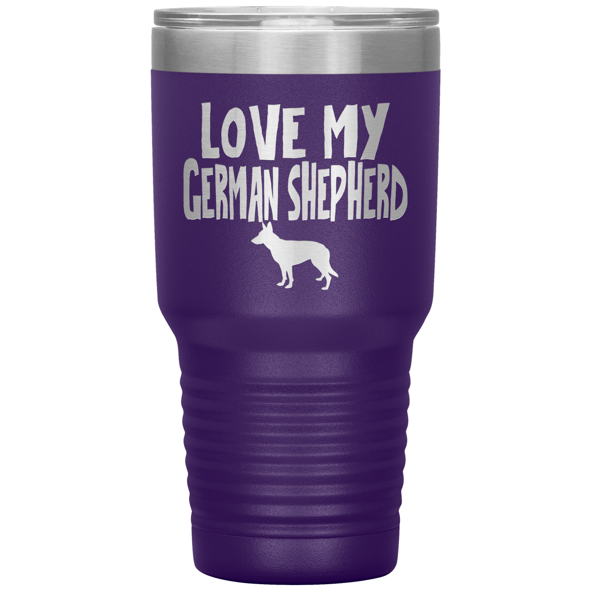 Love My German Shepherd 30 Oz Vacuum Tumbler Tumblers Purple