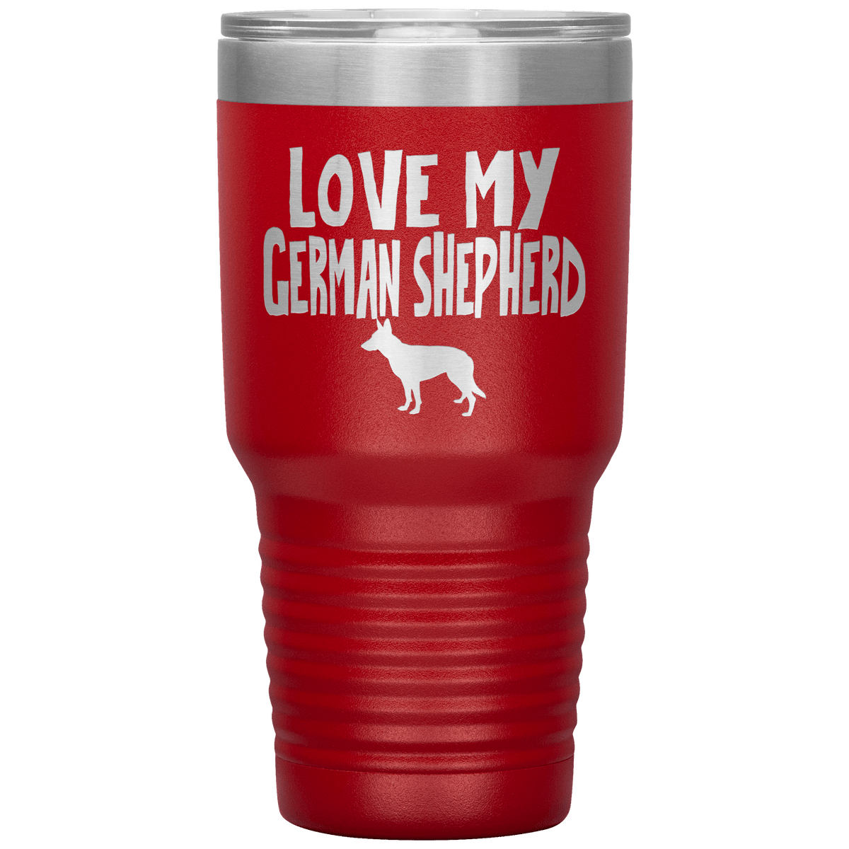 Love My German Shepherd 30 Oz Vacuum Tumbler Tumblers Red