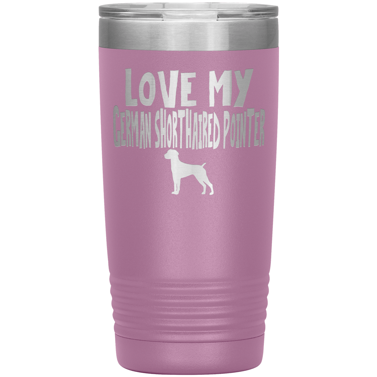 Love My German Shorthaired Pointer 20 Oz Vacuum Tumbler Tumblers Light Purple