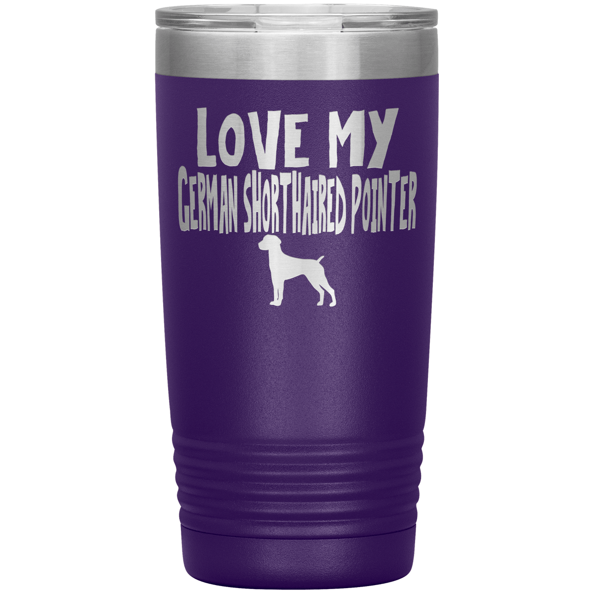 Love My German Shorthaired Pointer 20 Oz Vacuum Tumbler Tumblers Purple