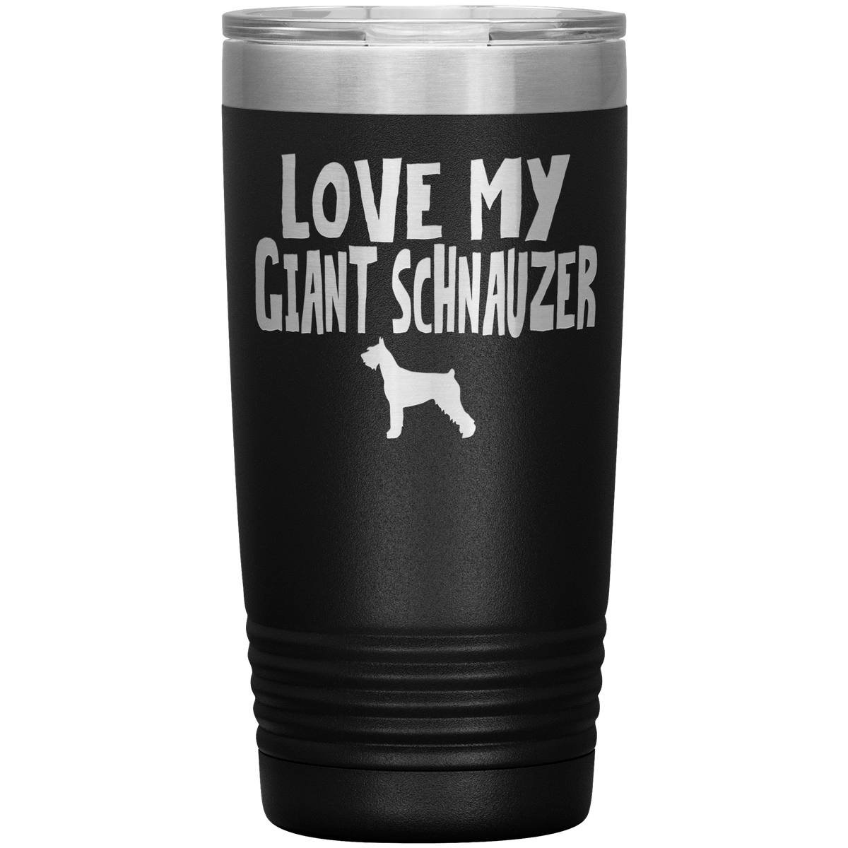 Love My Giant Schnauzer 20 Oz Vacuum Tumbler Tumblers Black