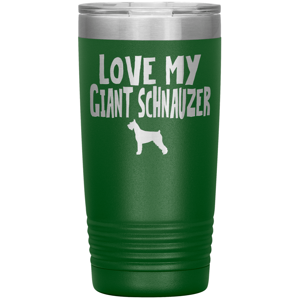 Love My Giant Schnauzer 20 Oz Vacuum Tumbler Tumblers Green