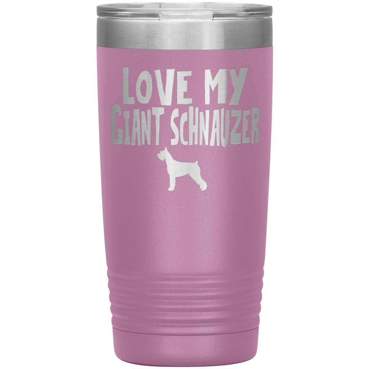 Love My Giant Schnauzer 20 Oz Vacuum Tumbler Tumblers Light Purple