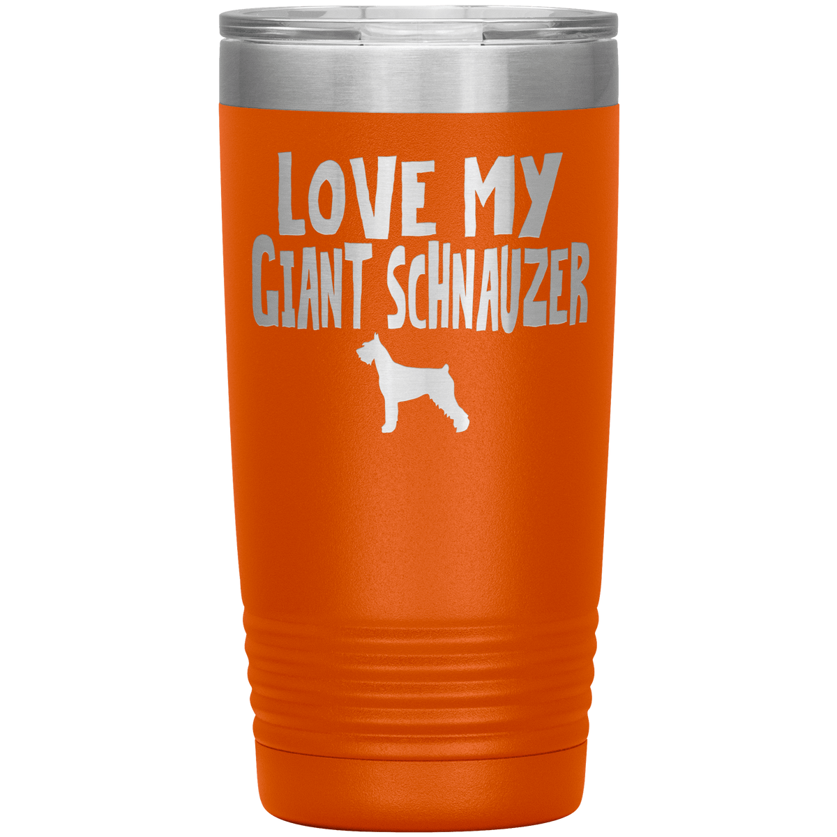 Love My Giant Schnauzer 20 Oz Vacuum Tumbler Tumblers Orange