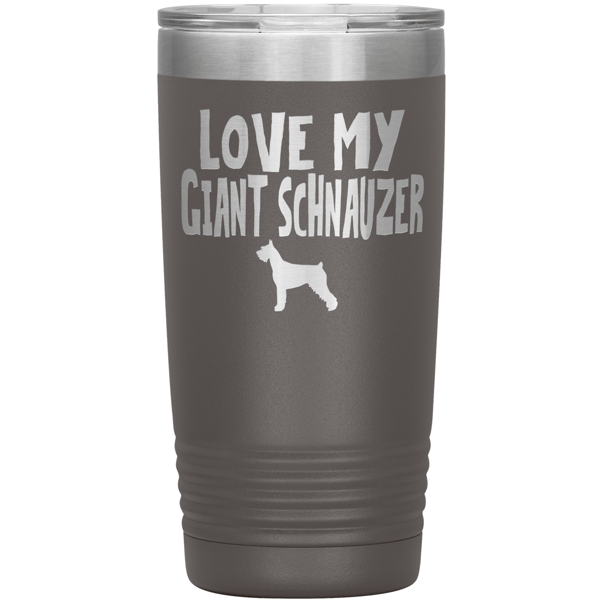 Love My Giant Schnauzer 20 Oz Vacuum Tumbler Tumblers Pewter