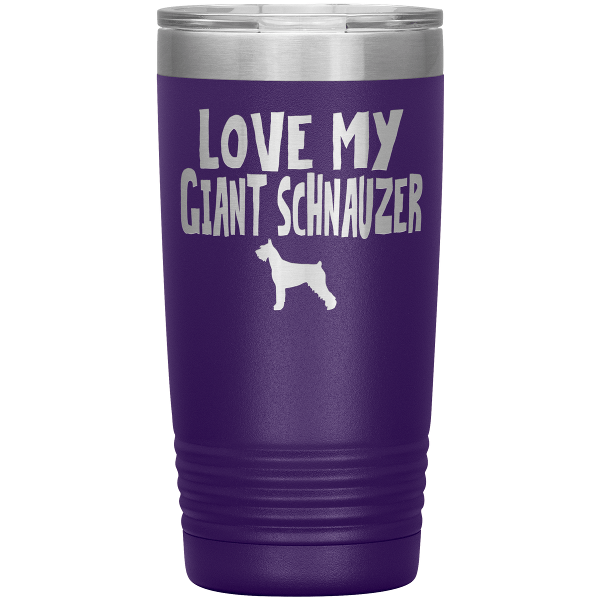 Love My Giant Schnauzer 20 Oz Vacuum Tumbler Tumblers Purple