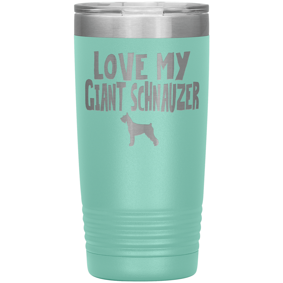 Love My Giant Schnauzer 20 Oz Vacuum Tumbler Tumblers Teal